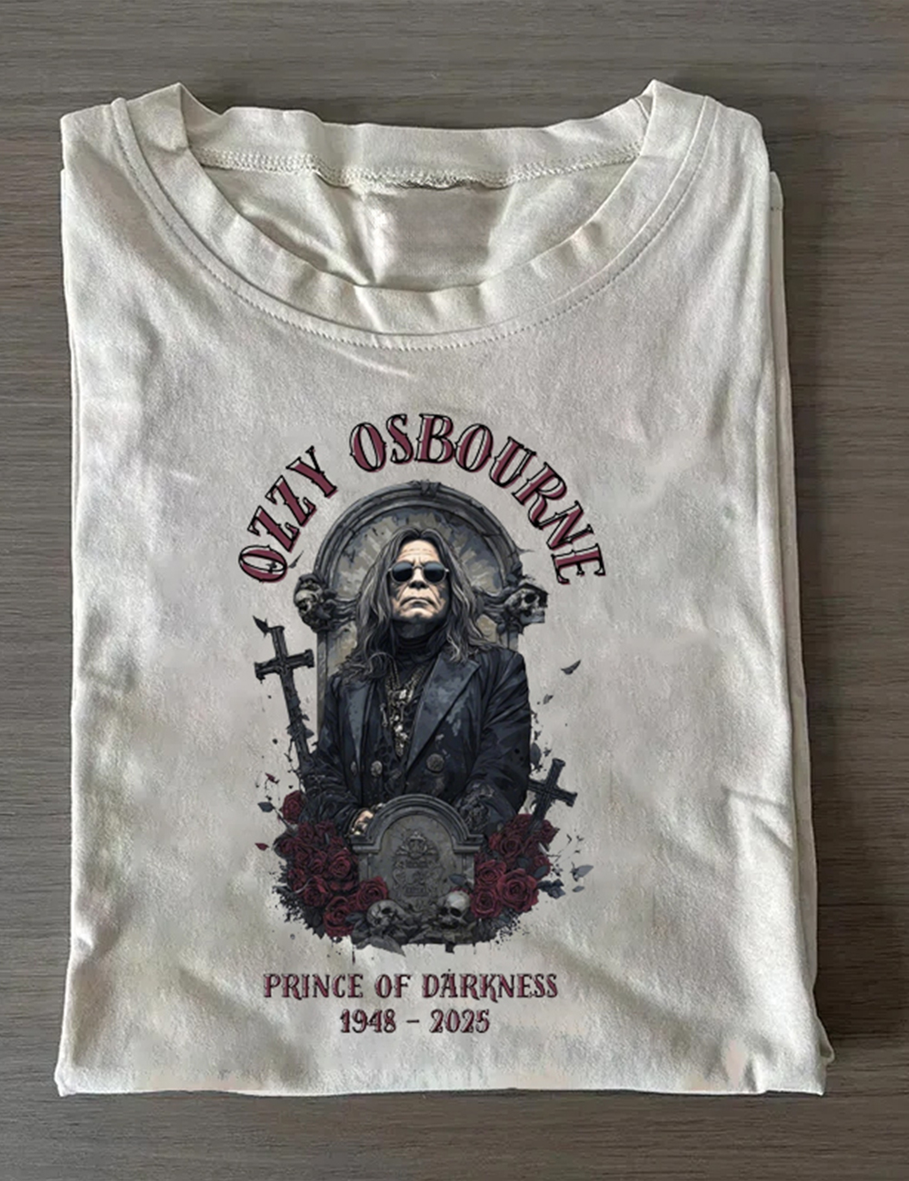 Ozzy Osbourne Memorial Gothic Rock RIP T-Shirt