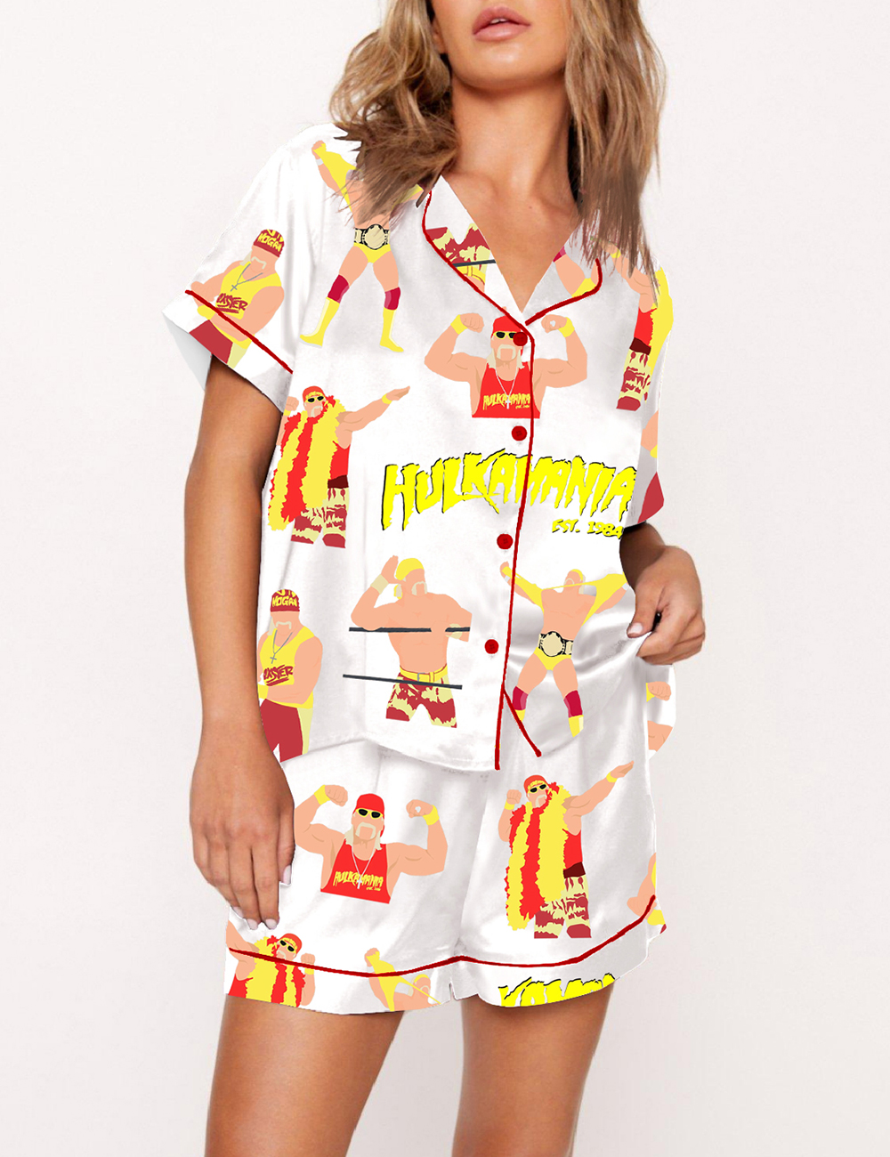 Women's Rip Hulk Hogan Hulkamania  Est 1984 Pajama Set