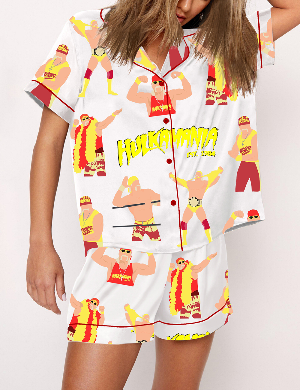 Women's Rip Hulk Hogan Hulkamania  Est 1984 Pajama Set