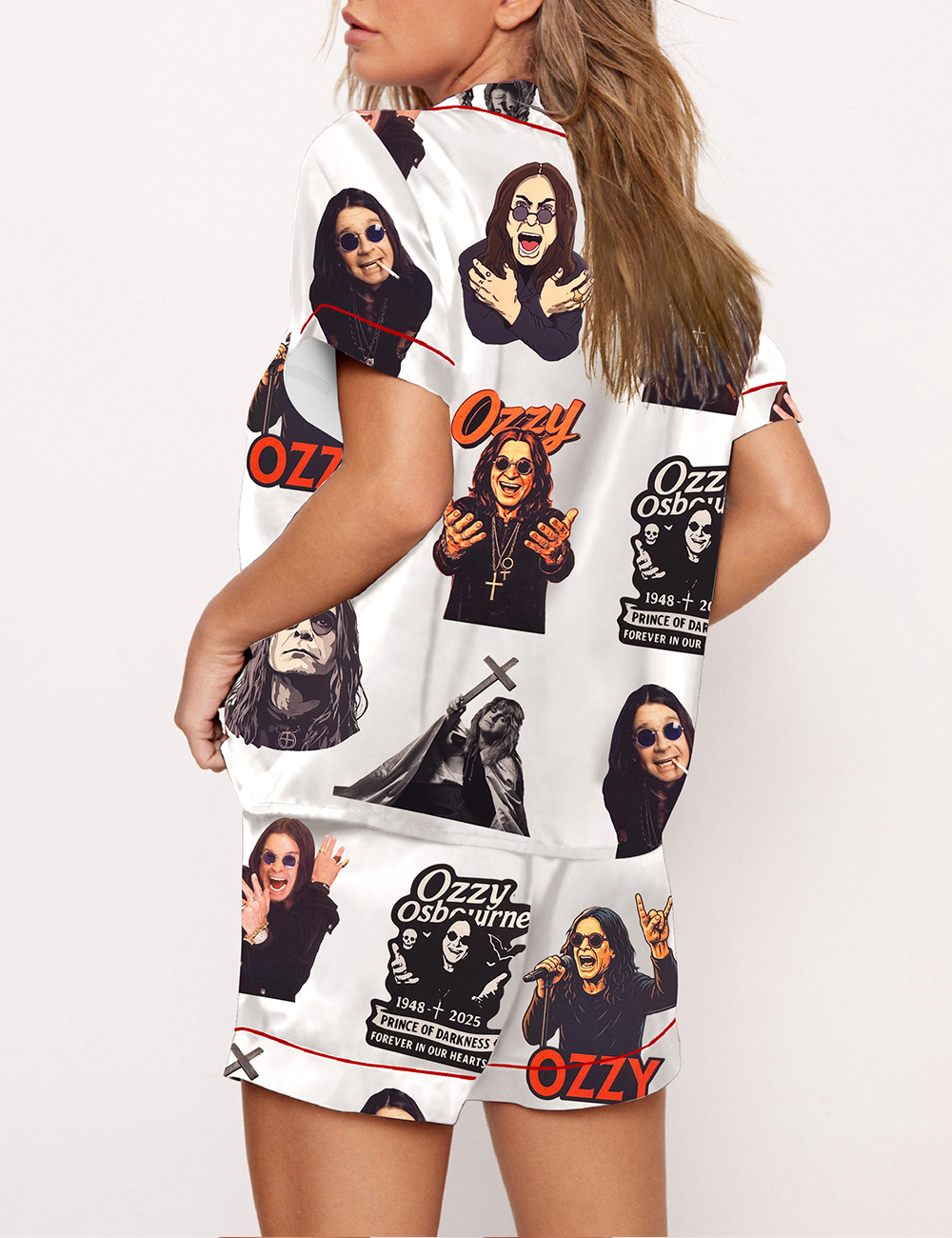 Women's Ozzy Osbourne The Prince of Darkness Memorial Remembrance Pajama Set