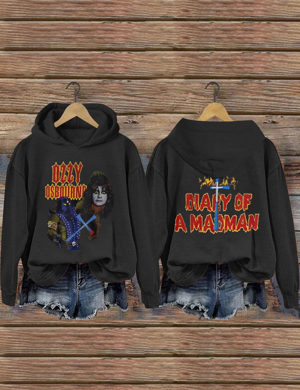 Vintage Graphic 1982 Ozzy Osbourne Diary Of A Madman Hoodie