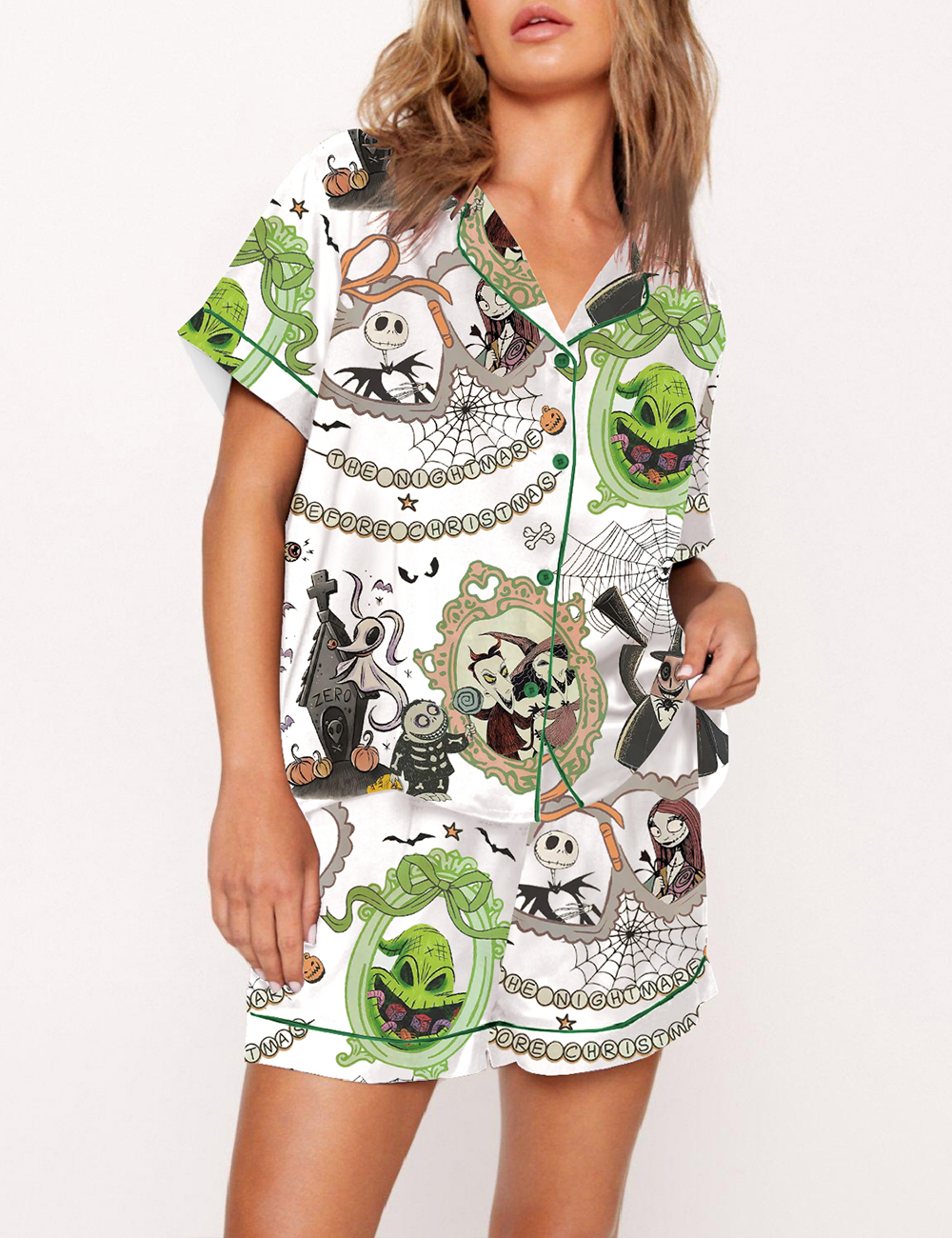 Women’s Vintage Nightmare Before Christmas Coquette Pajama Set