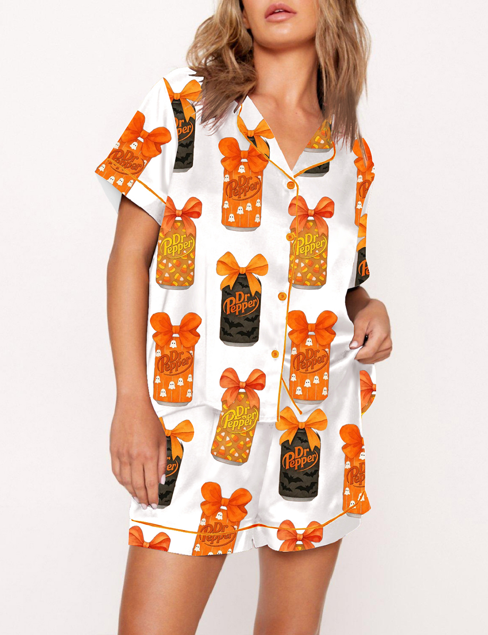 Women’s Halloween Dr Pepper Coquette Pajama Set