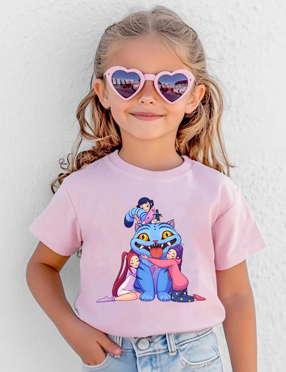 Kid's Kpop Demon Hunters Tiger Hug T-Shirt