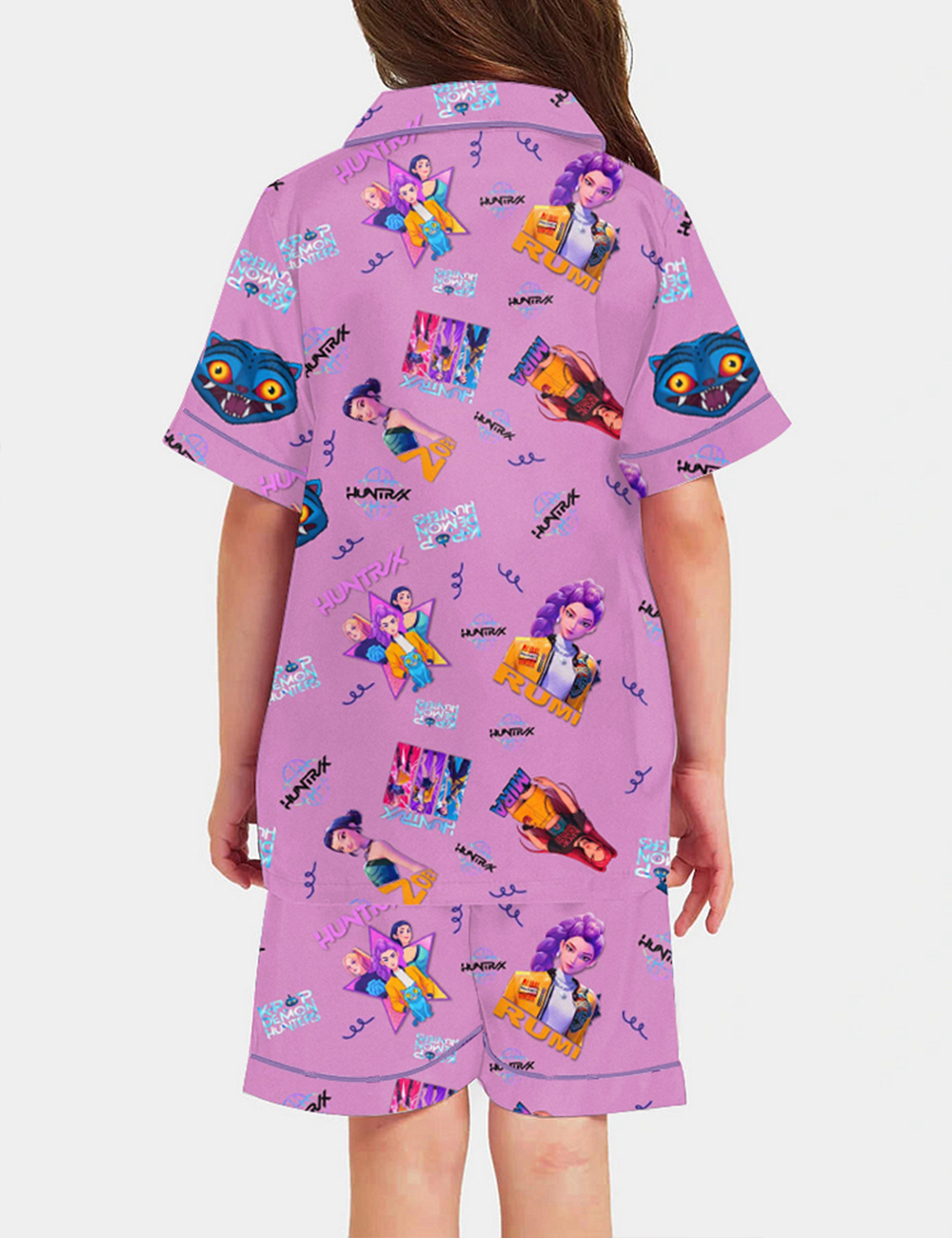 Kid's Huntrix Demon Hunters Satin Pajama Set