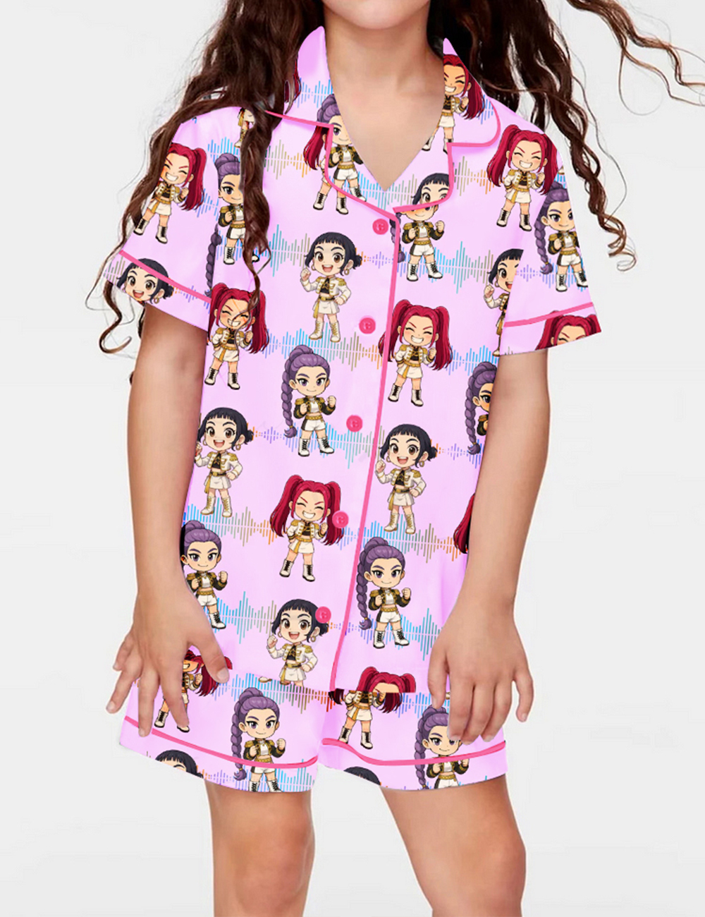 Kid's KPop Hunters Huntrix Satin Pajama Set