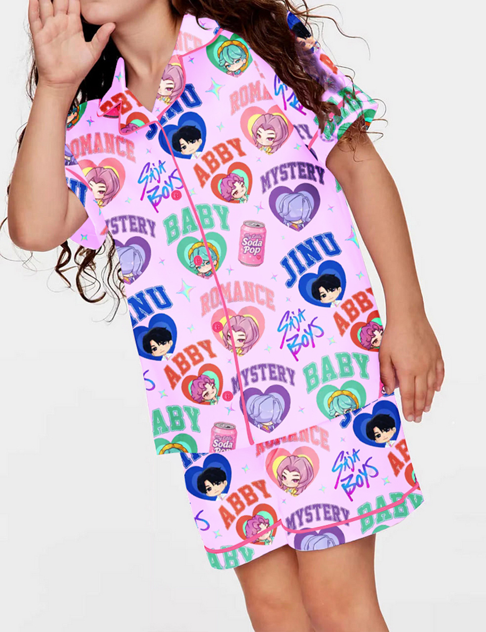 Kid's Saja Boys Demon Hunters Satin Pajama Set