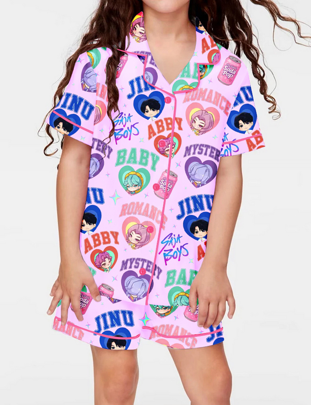 Kid's Saja Boys Demon Hunters Satin Pajama Set