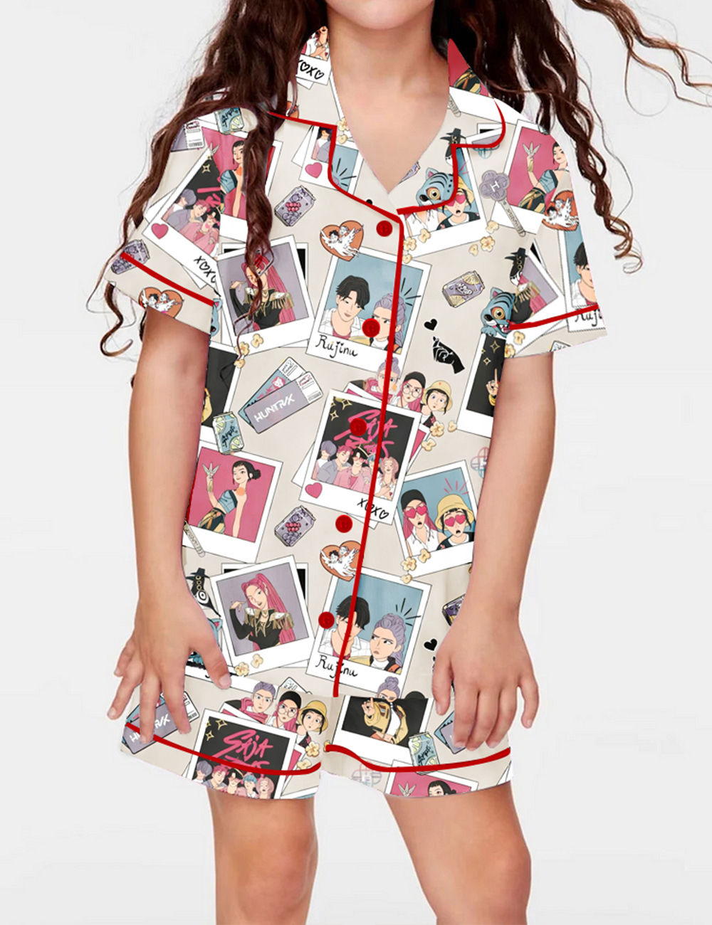 Kid's K-pop Hunters Satin Pajama Set