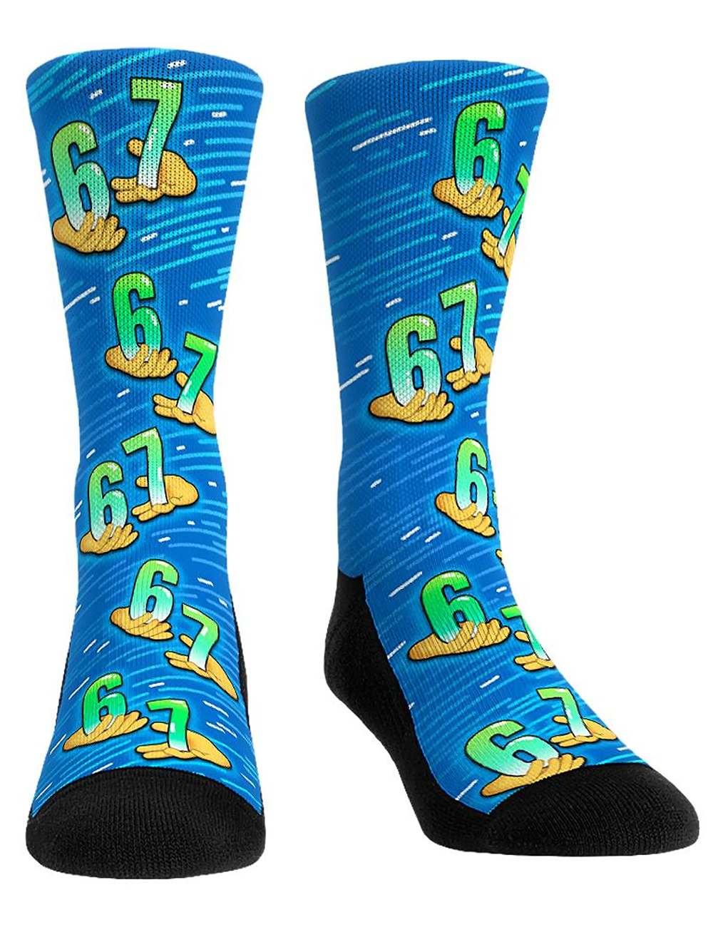 Six Seven 6-7 Fun Meme Tik Tok Gen Alpha Aura Unisex Crew Socks