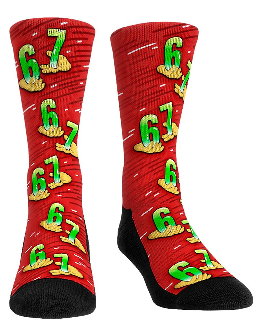 Six Seven 6-7 Fun Meme Tik Tok Gen Alpha Aura Unisex Crew Socks