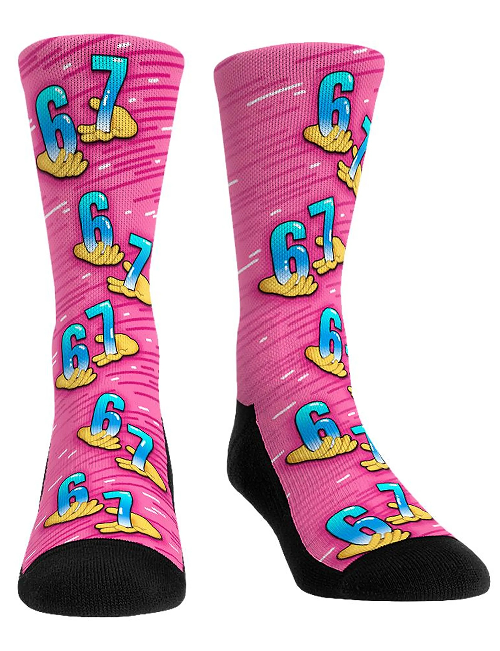 Six Seven 6-7 Fun Meme Tik Tok Gen Alpha Aura Unisex Crew Socks
