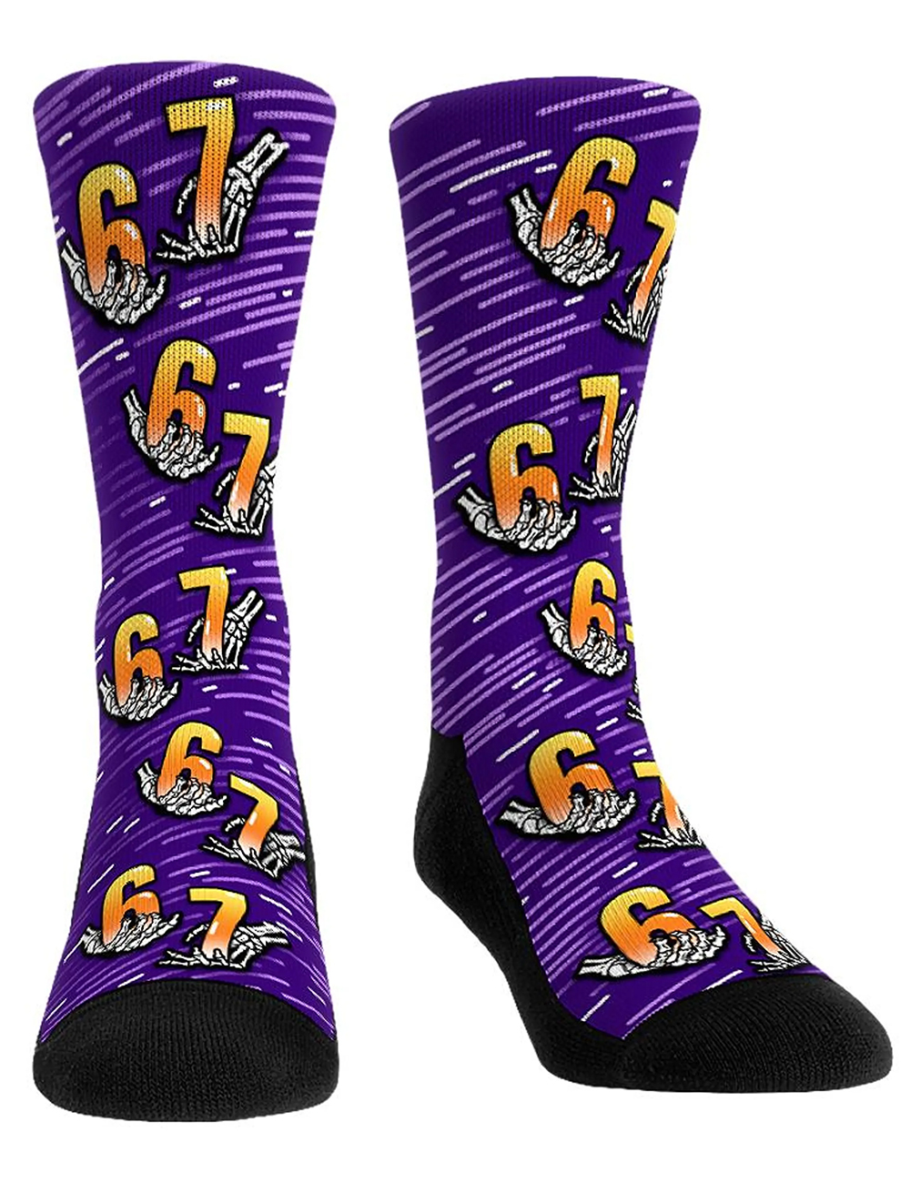 Six Seven 6-7 Fun Meme Tik Tok Gen Alpha Aura Unisex Crew Socks