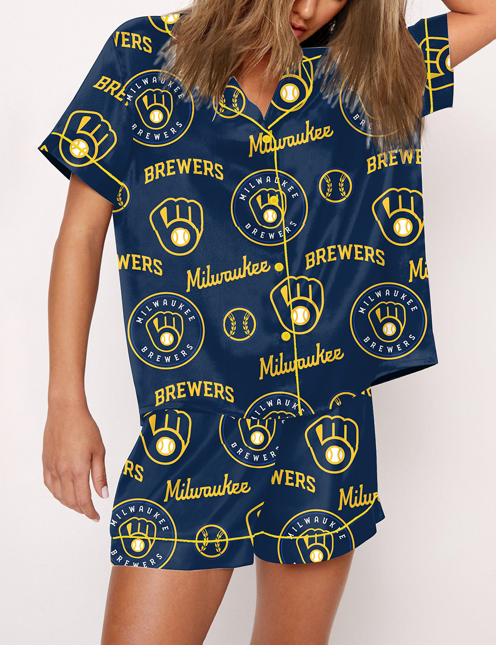 Women's Milwaukee Brewers Baseball Pajama Set