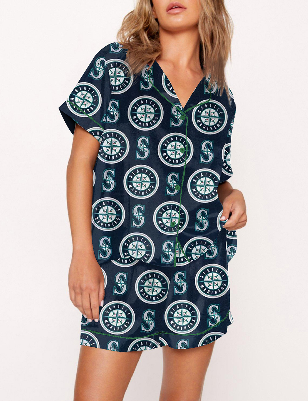 Women's Seattle Marineers Baseball Pajama Set