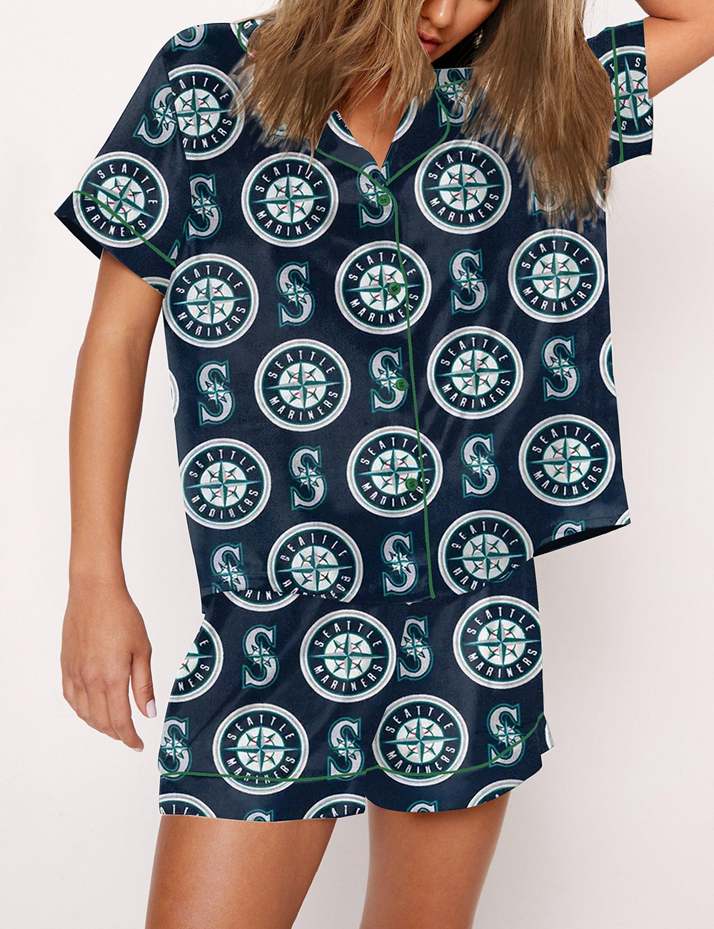 Women's Seattle Marineers Baseball Pajama Set