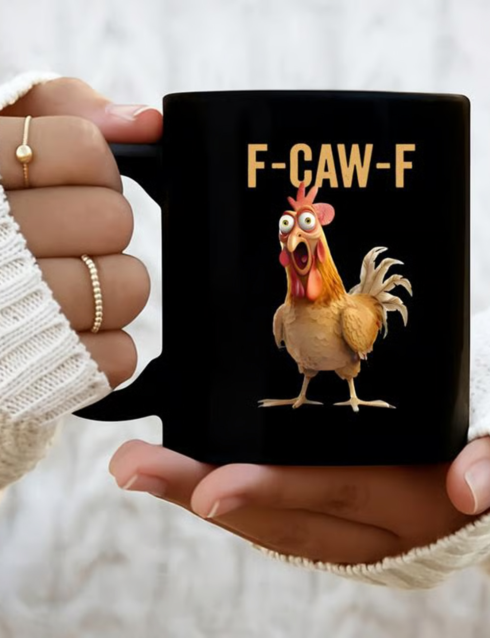 F-Caw-F Funny Sassy Raven Rooster Mug