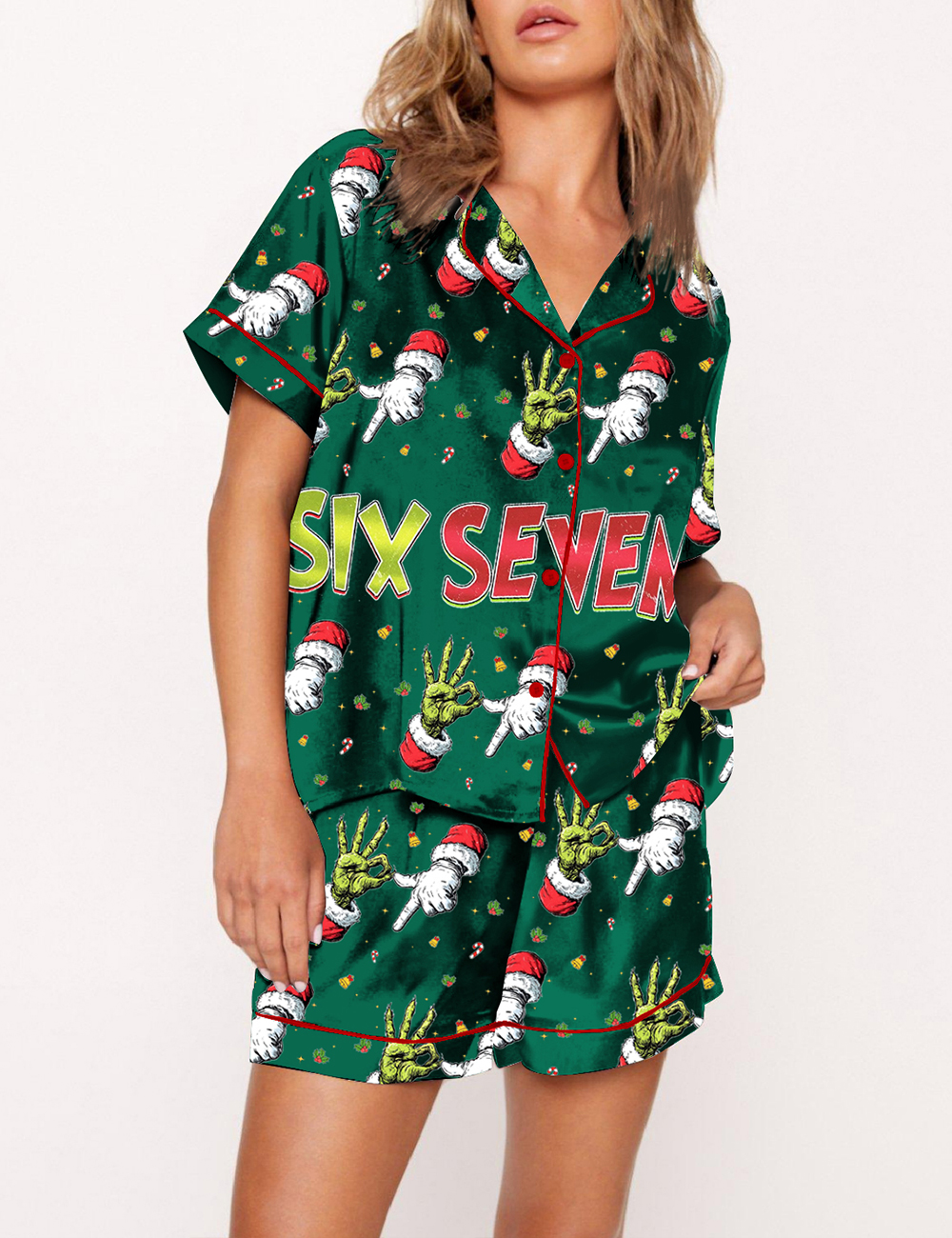 Women's Trending Six Seven Christmas Pajama Set