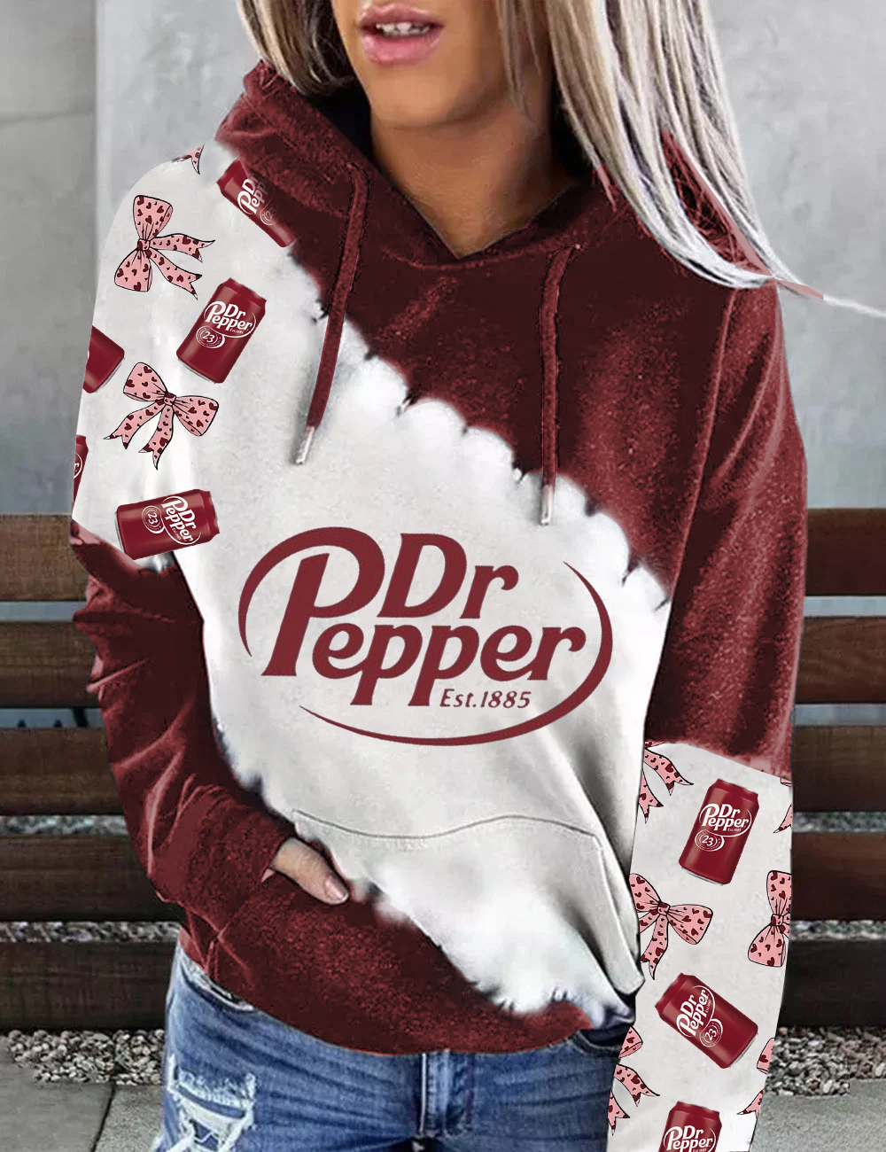 Dr Pepper Pink Bow Coquettet Hoodie