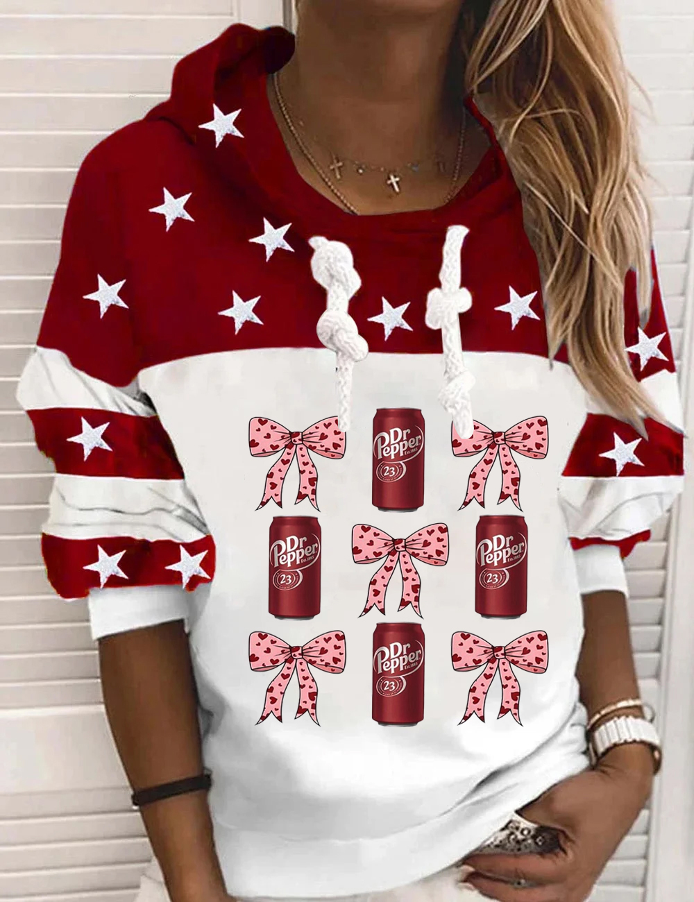 Dr Pepper Est 1885 Pink Bow Coquettet Hoodie