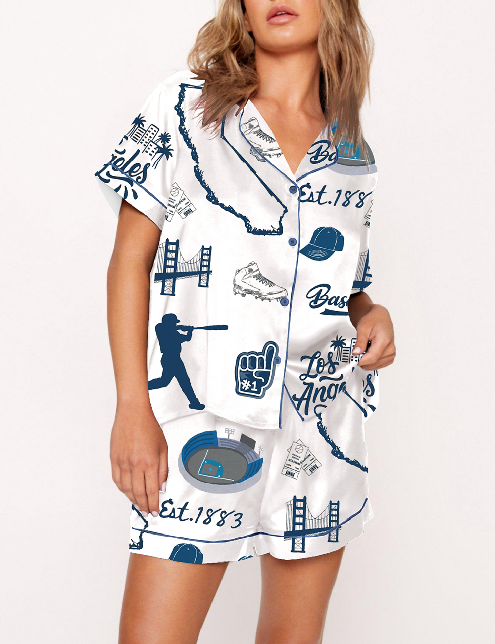 Women's Los Angeles Dodgers Baseball World Series Champions Pajama Set