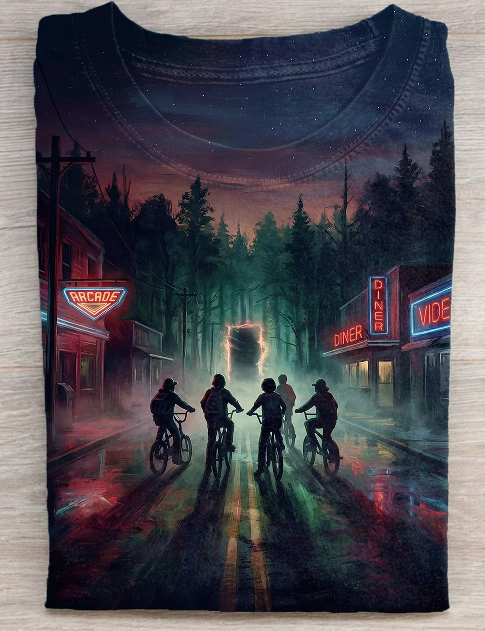 Stranger Things 80s Small Town Night T-Shirt