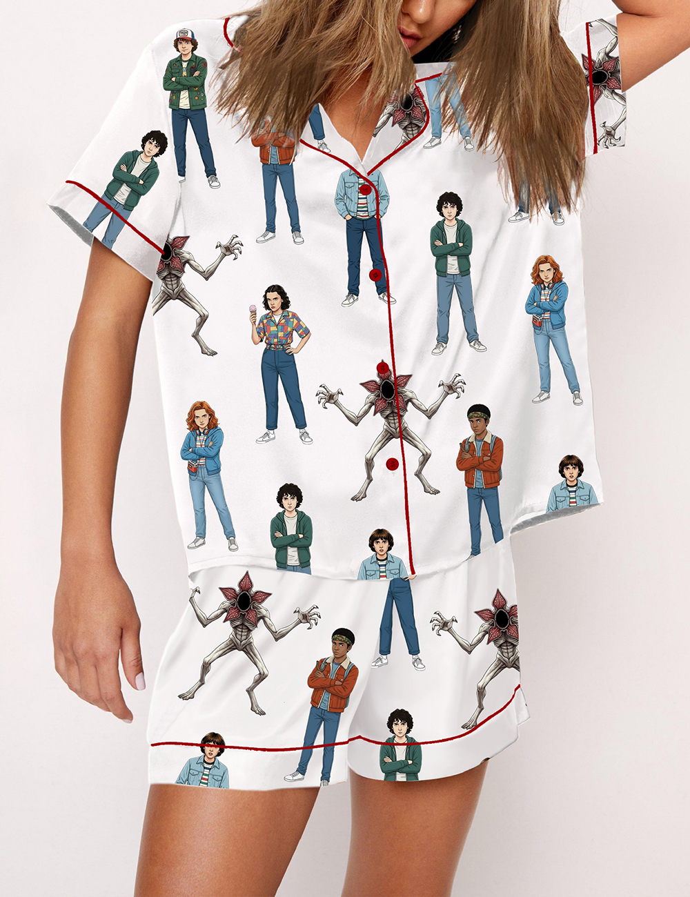 Women's Stranger Things Stanger Characters Pajama Set