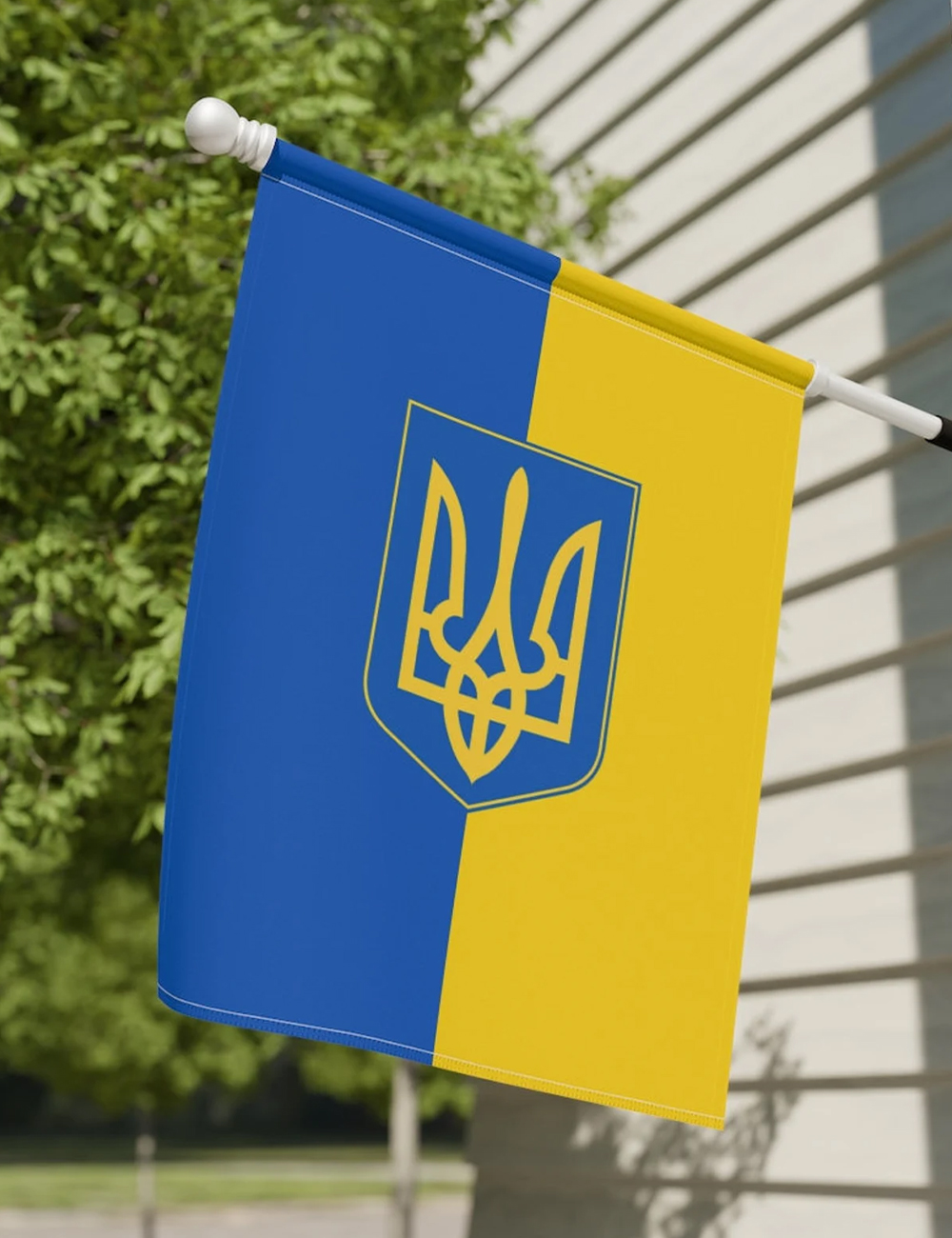 We Stand with Ukraine Garden Flag