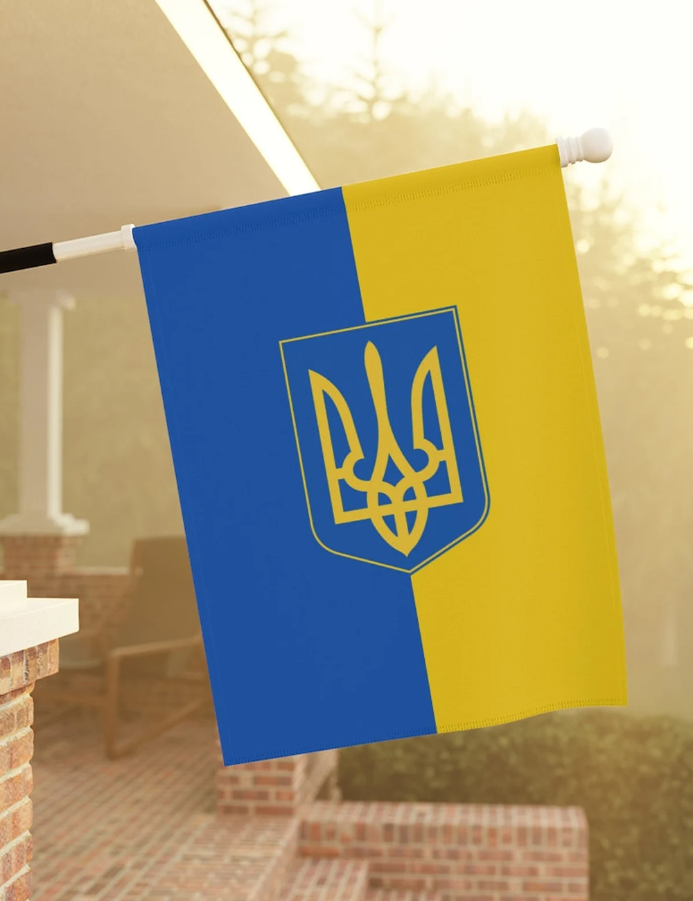 We Stand with Ukraine Garden Flag