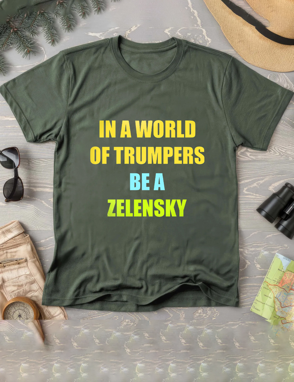 Ukraine Be Zelensky Print T-Shirt