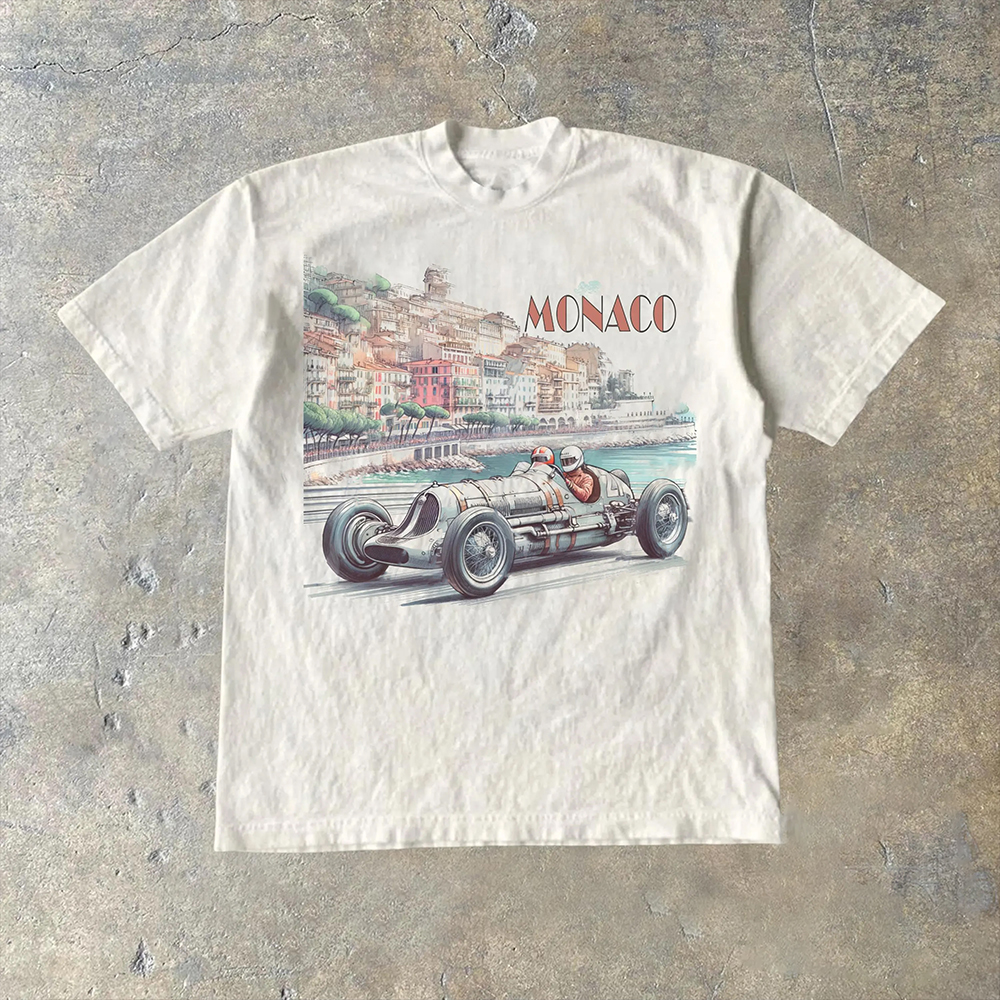 Vintage Monaco 1937 Racer F1 Graphic T Shirt