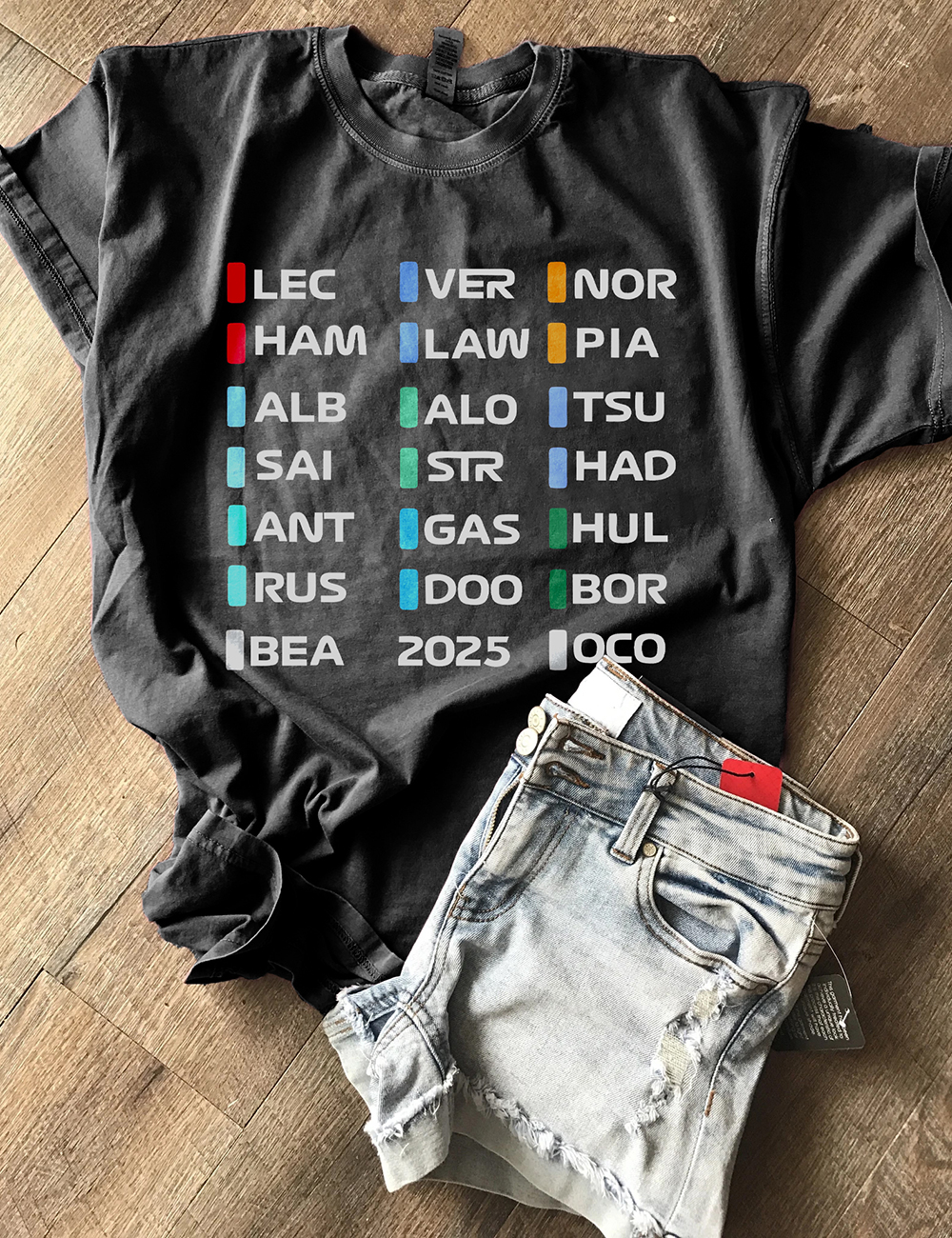 F1 Drivers Name 2025 T-Shirt