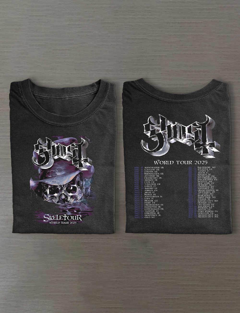 Ghost Skeletour World Tour 2025 Fan T-Shirt
