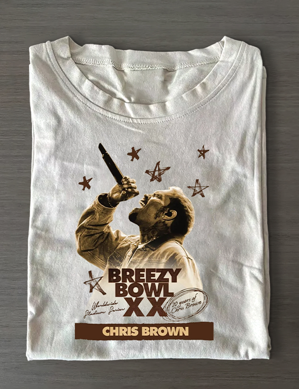 Chris Brown Breezy Bowl XX Tour 2 Sided T-Shirt