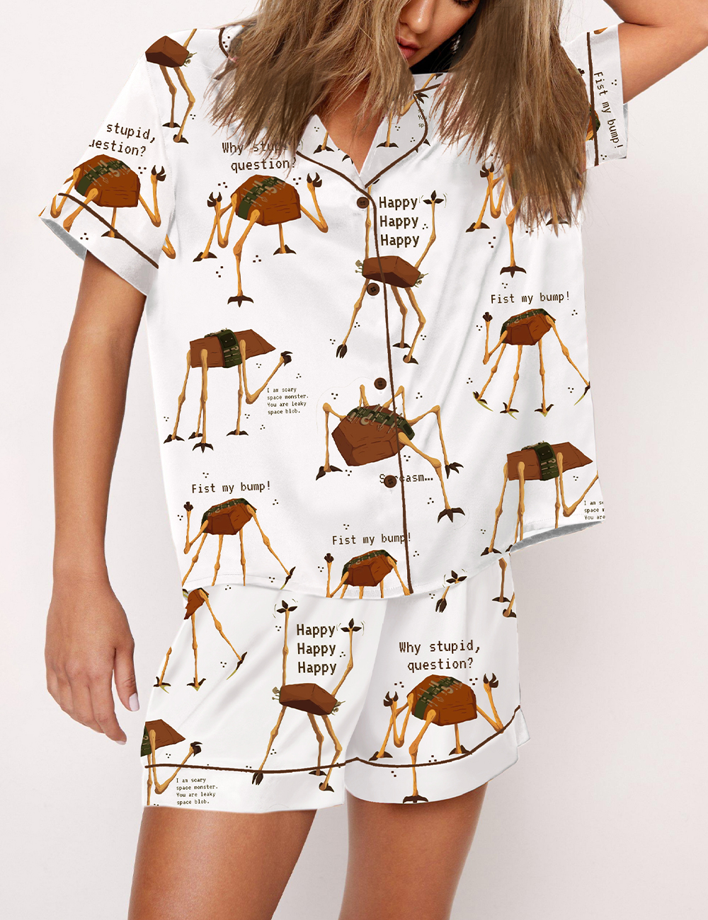 Women's Project Hail Mary Inspired Sci-fi Andy Weir Book Print Pajama Set