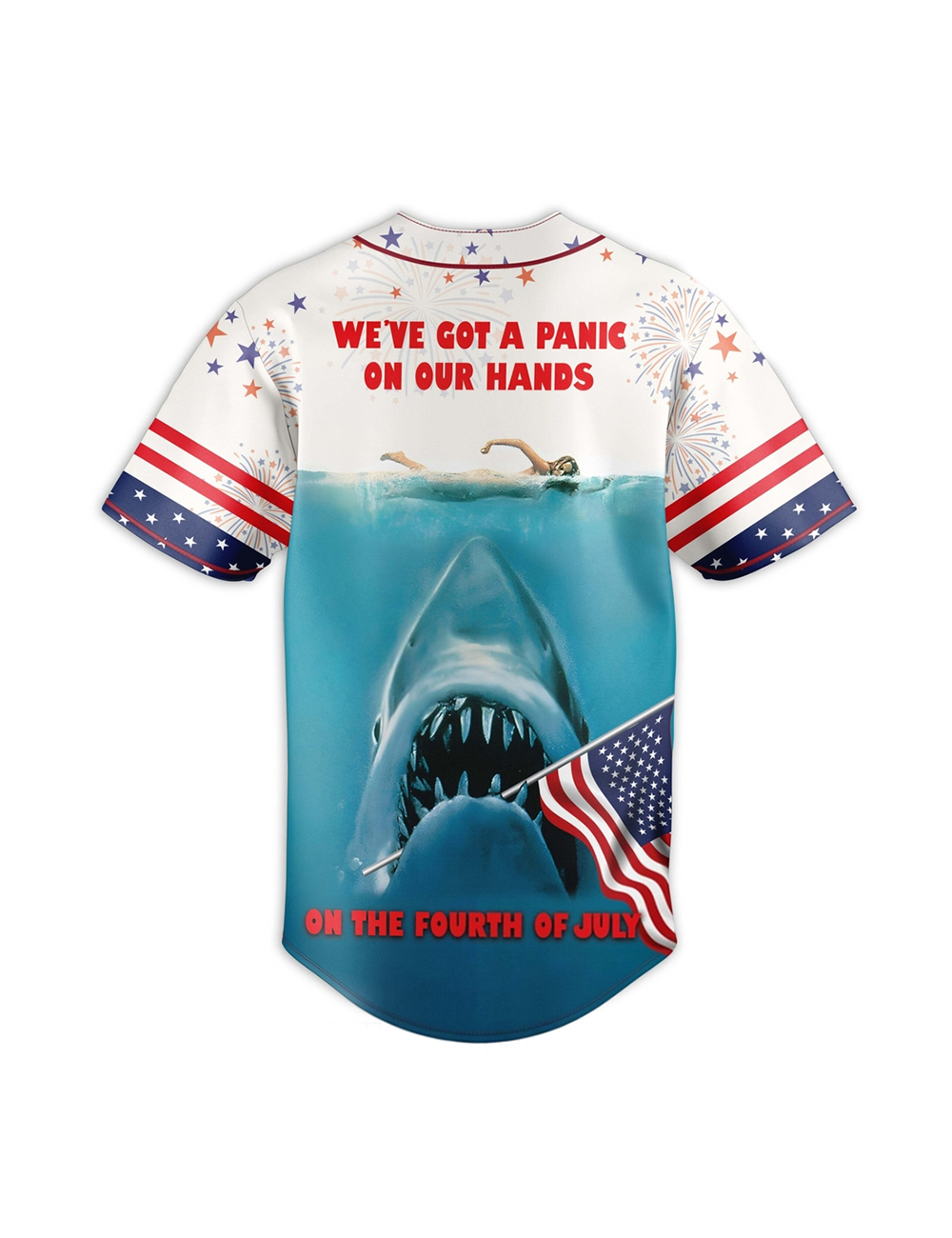 Jaws We’ve Got A Panic On Our Hands Baseball Jersey