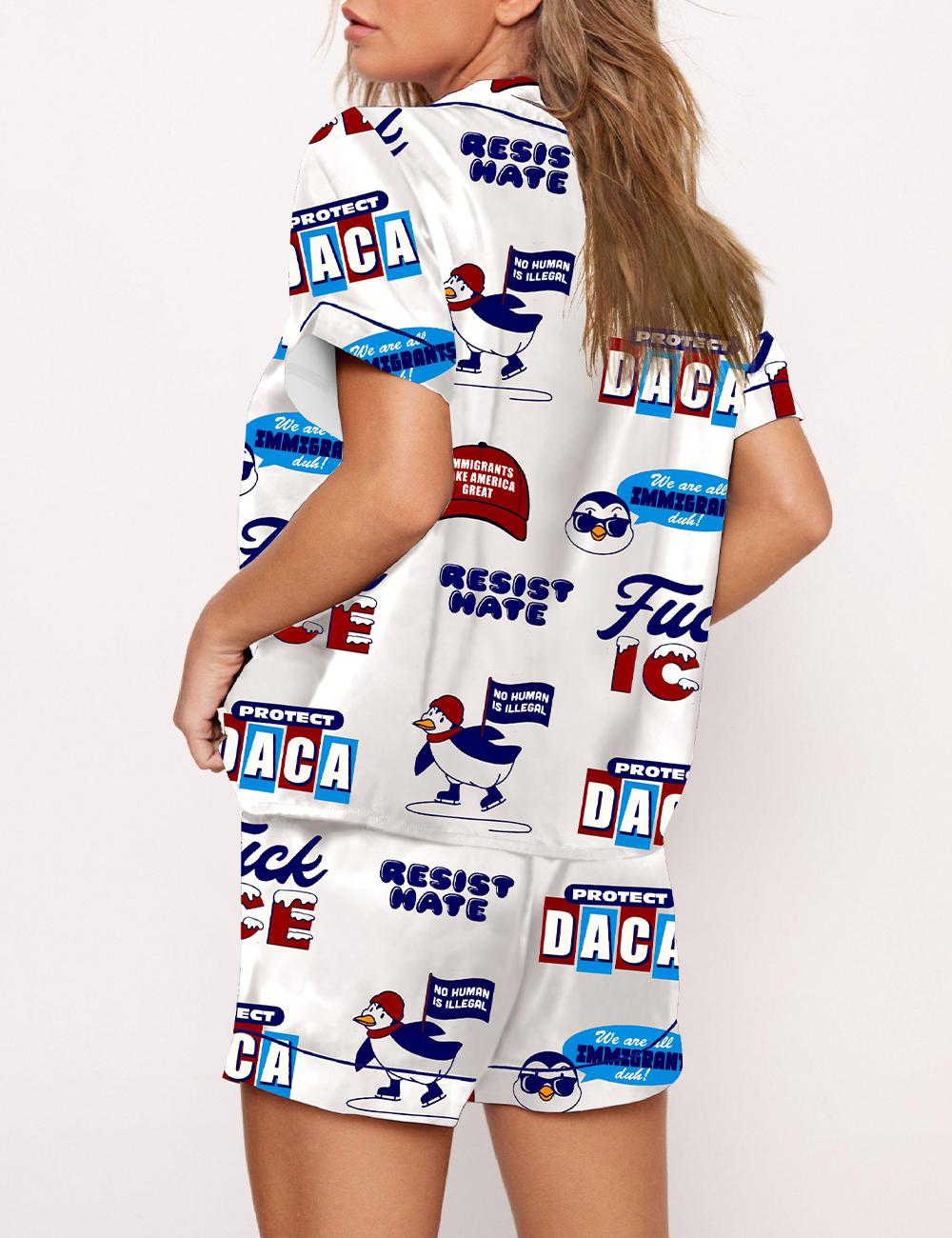 Women's Abolish ICE FDT Print Pajama Set