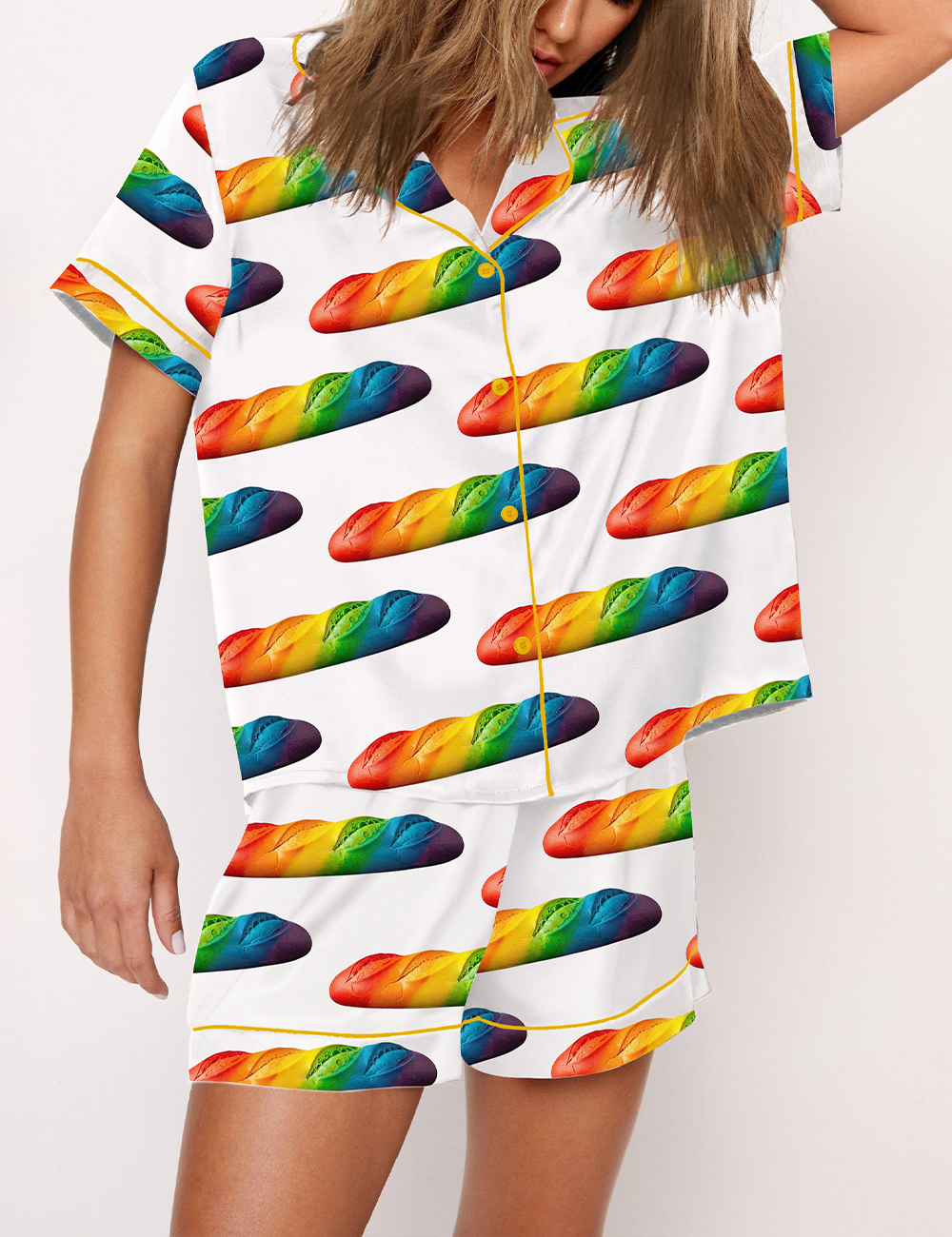 Women's Baguette Pride LGBT Faguette FDT Print Pajama Set