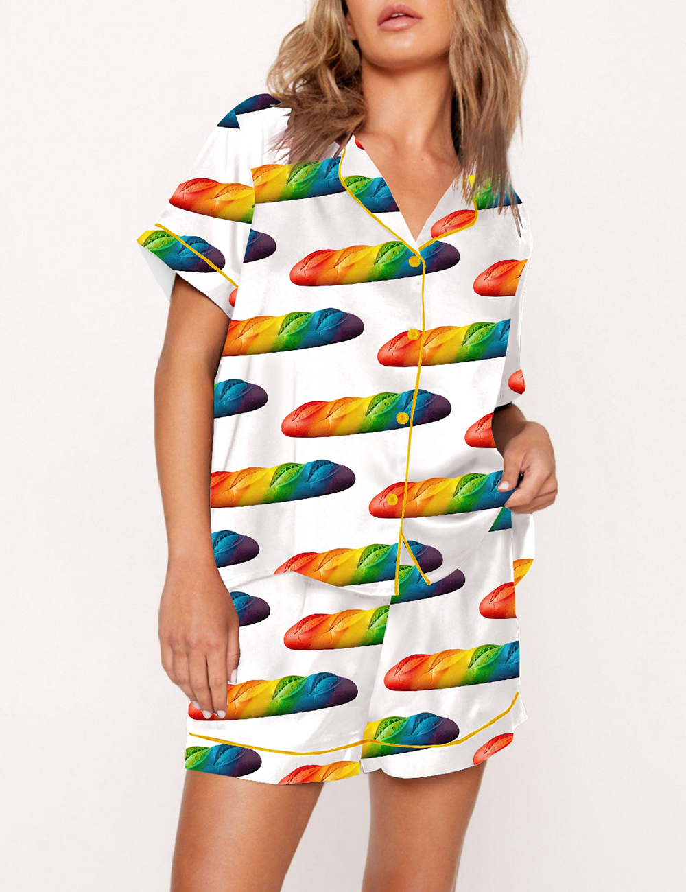 Women's Baguette Pride LGBT Faguette FDT Print Pajama Set