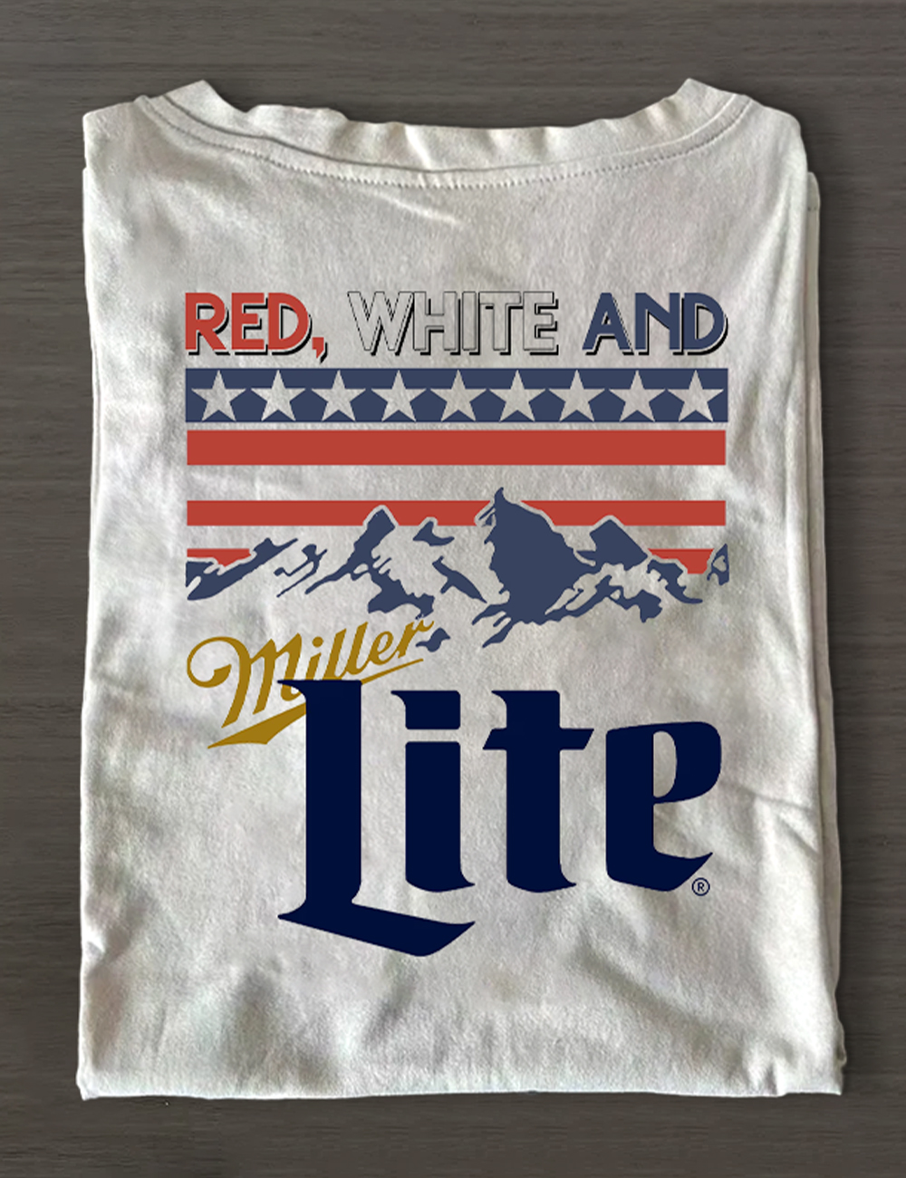 Red White And Miller Lite 4th Of July T-Shirt