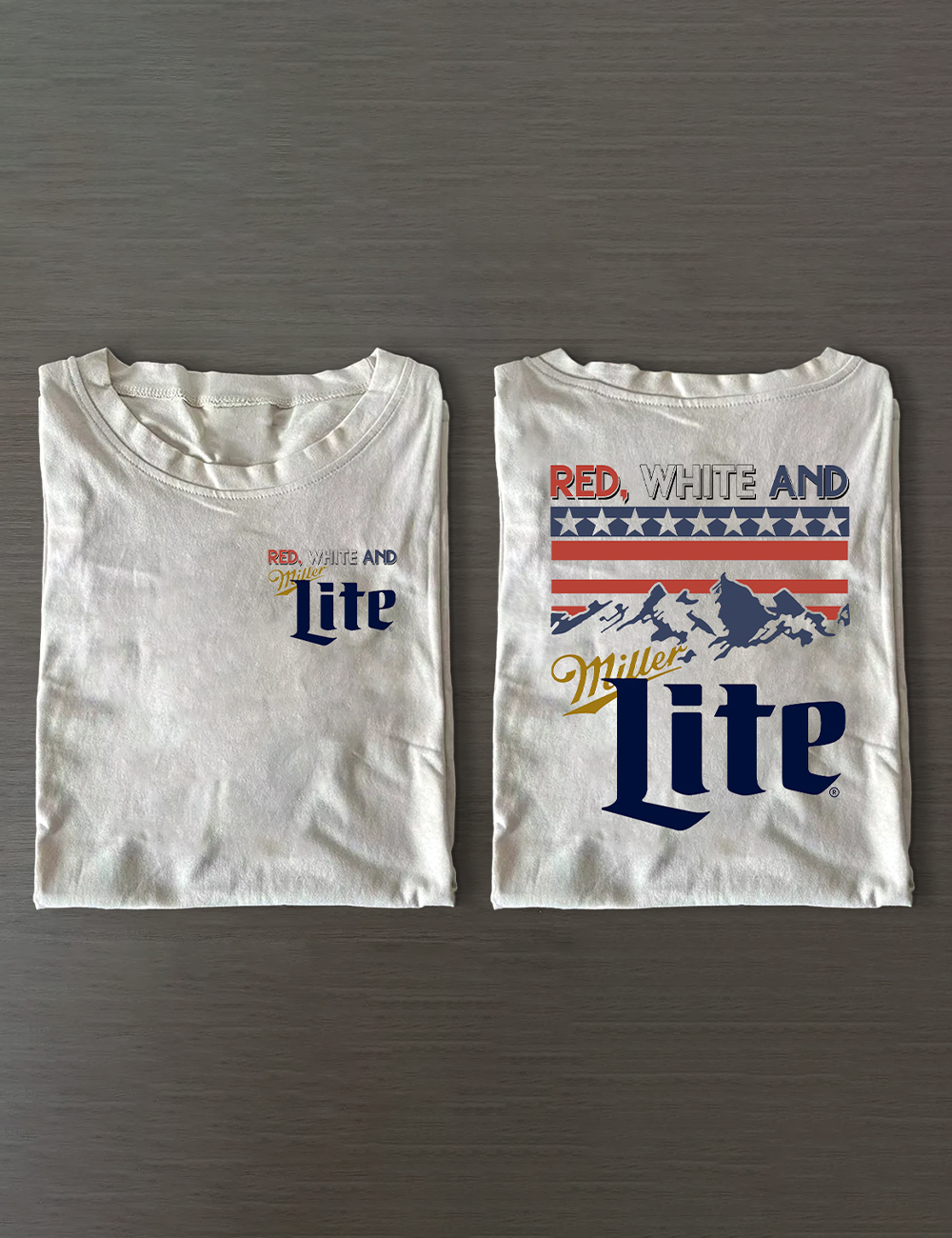 Red White And Miller Lite 4th Of July T-Shirt