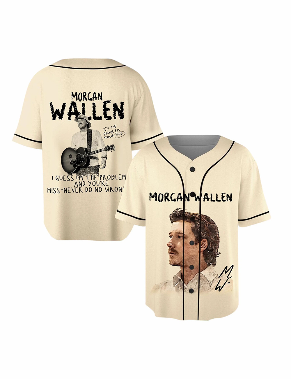 I’m The Problem Wallen Concert 2025 Music Baseball Jersey