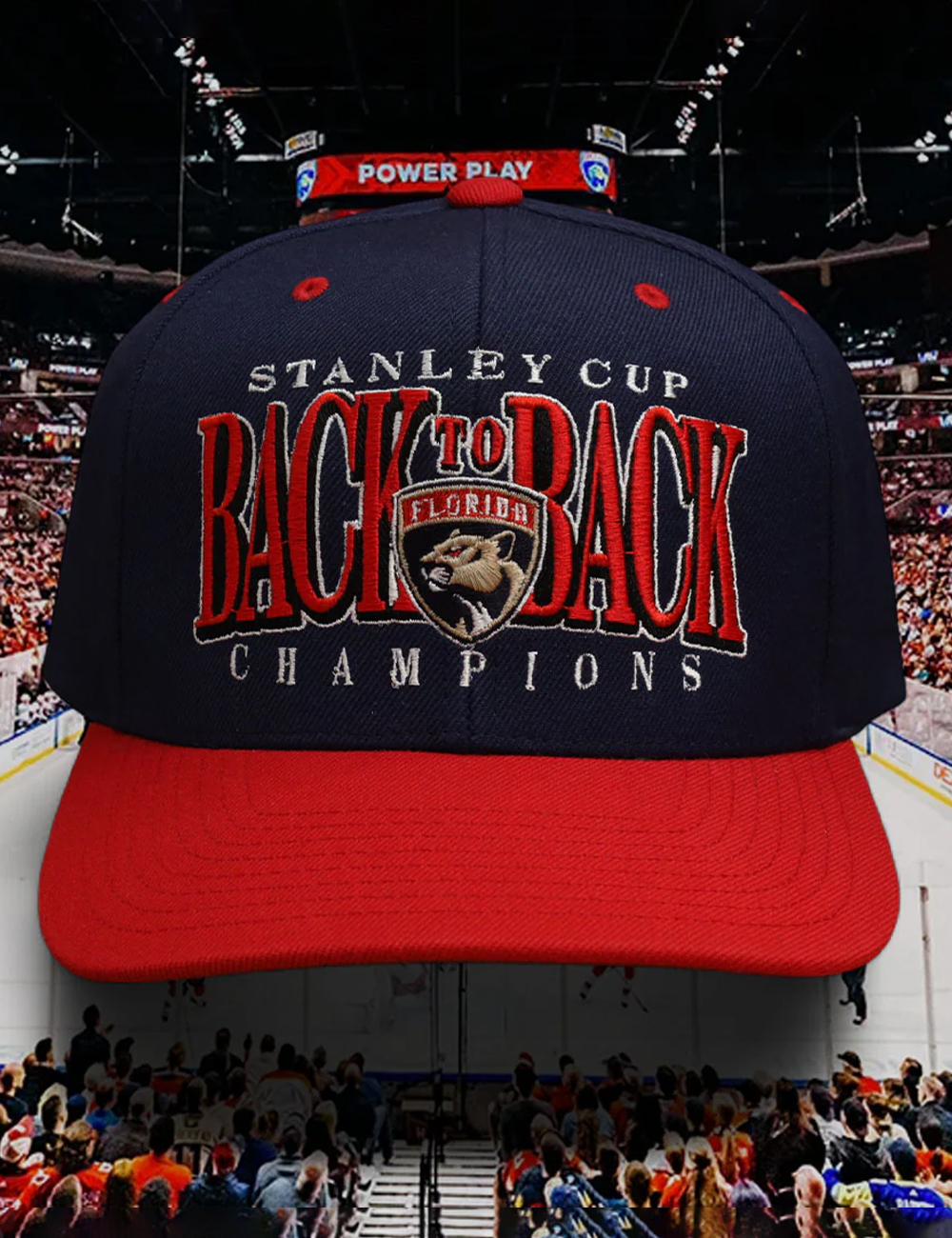 Florida Panthers 2024 2025 Back To Back Stanley Cup Champions Trucker Hat