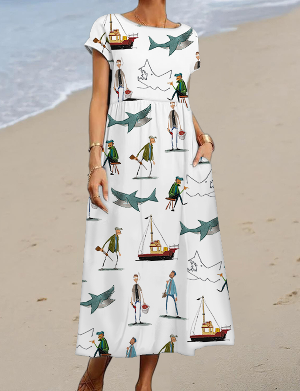 JAWS Film Midi Dress