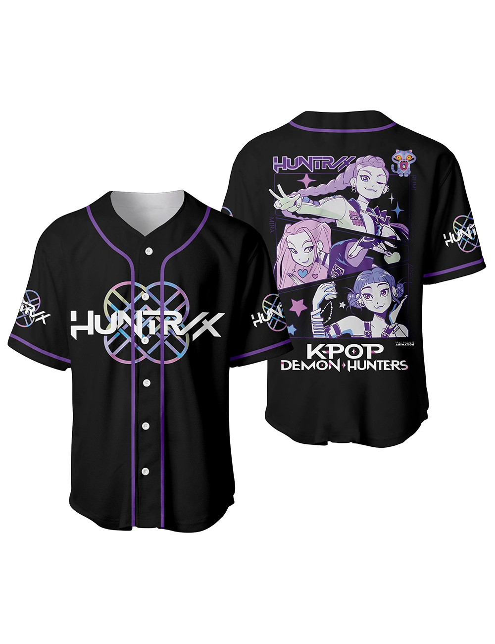  Kpop Demon Hunters Huntrix Baseball Jersey