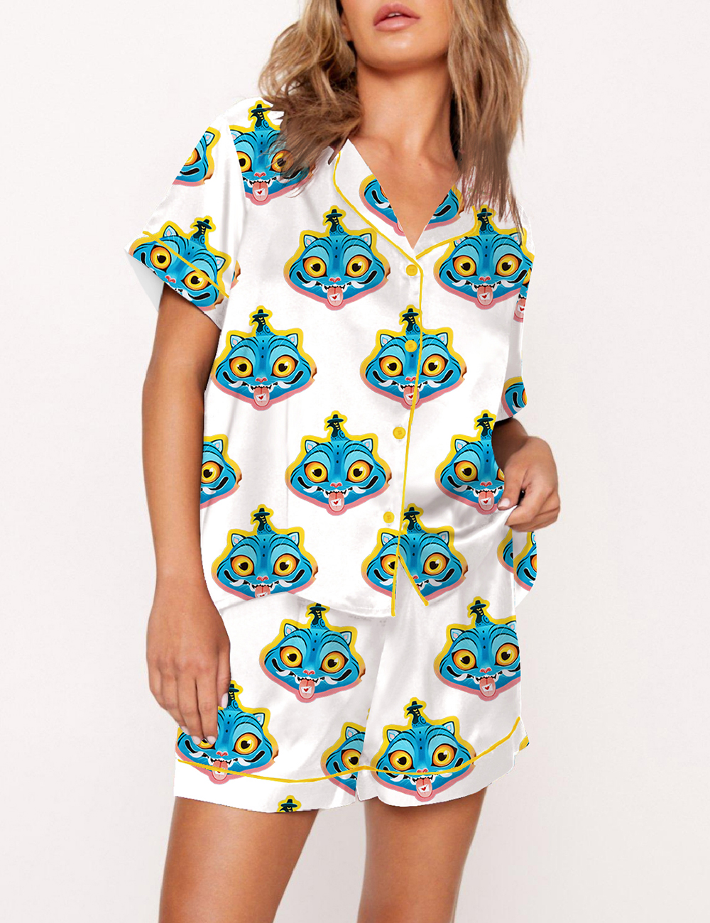 Women's Kpop Demon Hunters Derpy The Cat Pajama Set