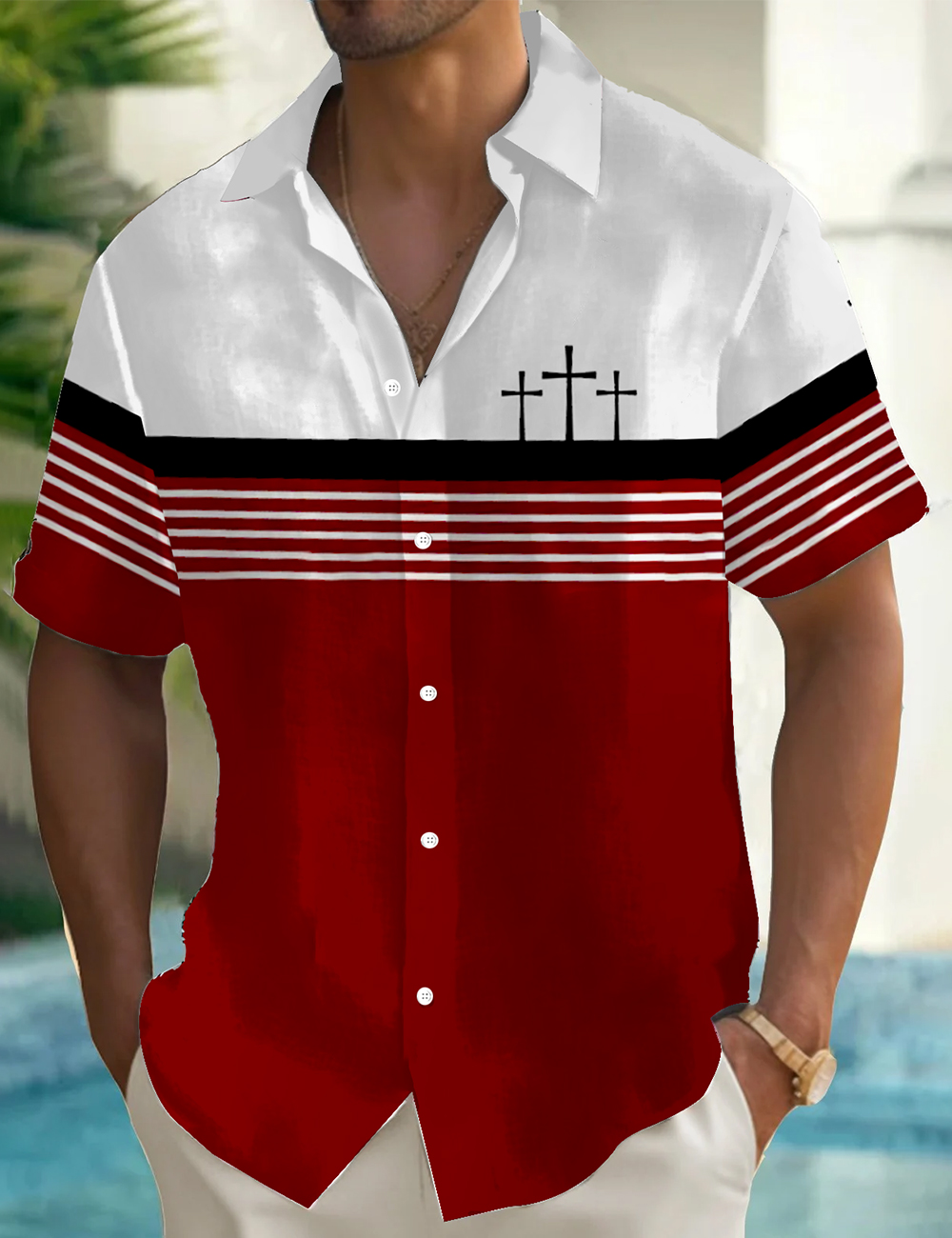 Men's Faith Jesus Printed Shirt