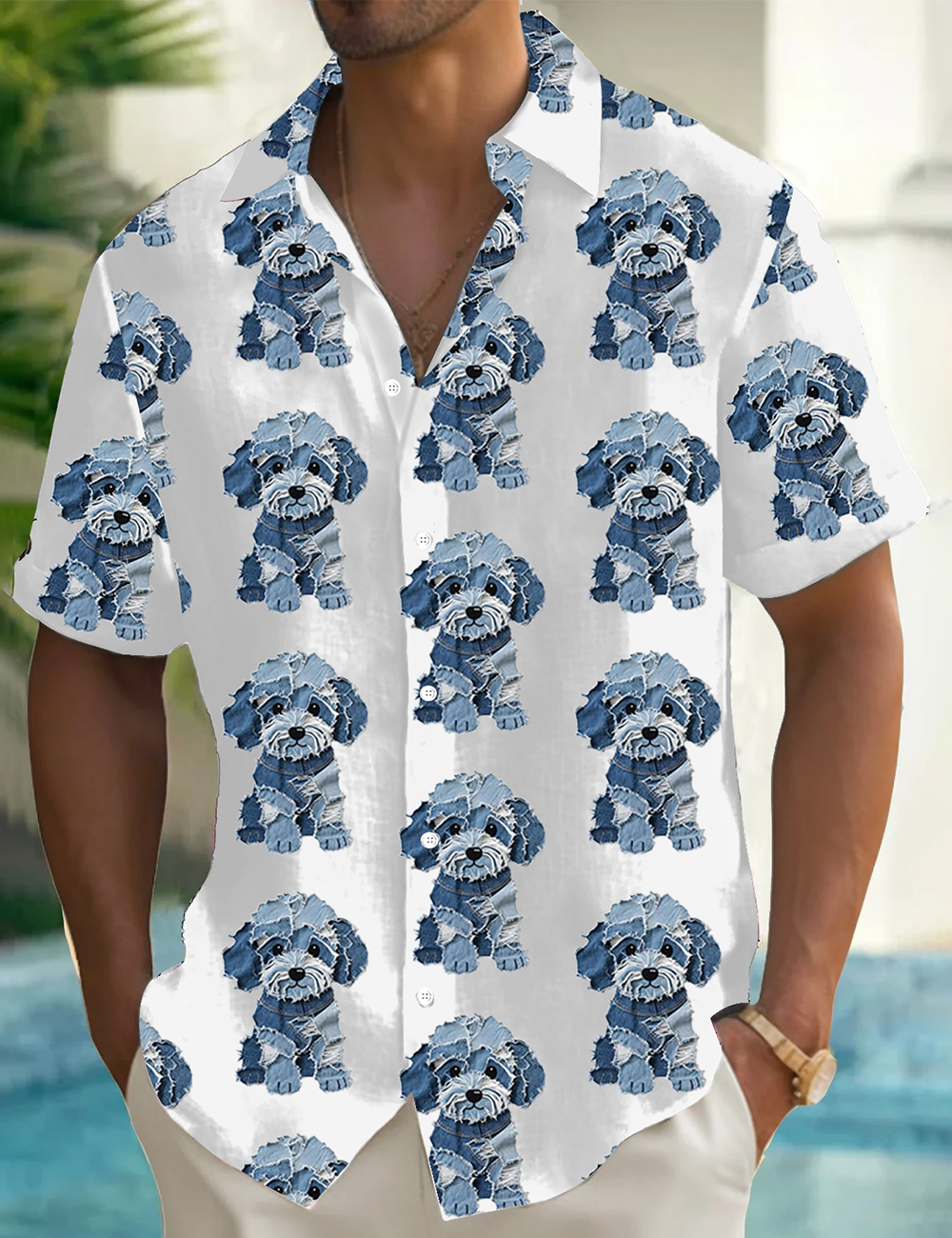 Men's Corgi Dog Printed Shirt