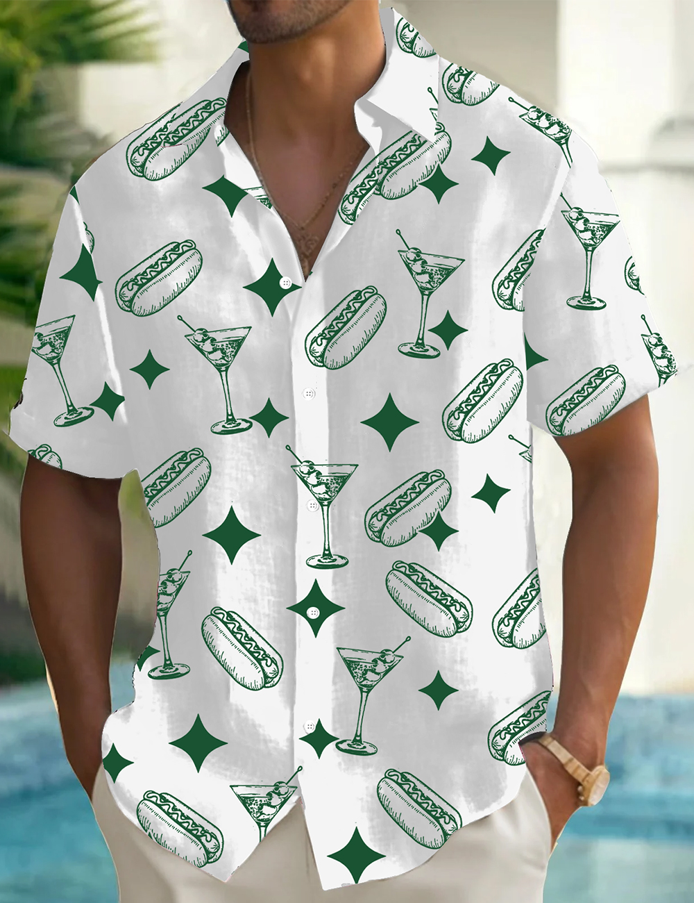 Men's Tinis And Weenies Dirty Martini Party Printed Shirt