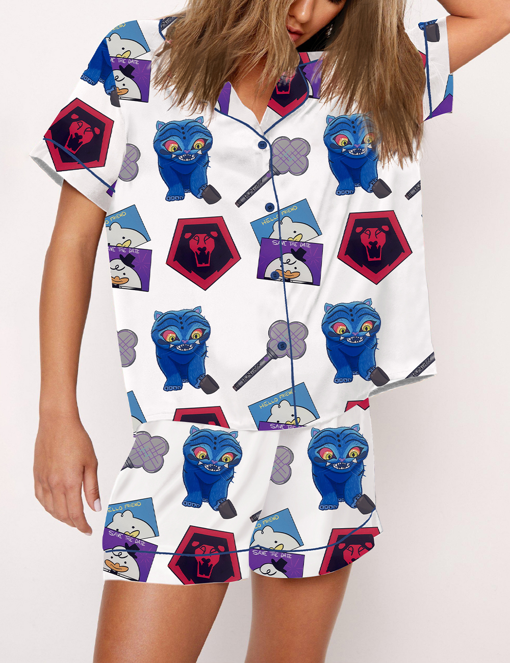 Women's Kpop Demon Hunters Print Pajama Set